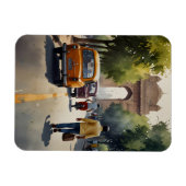 Delhi Aquarellkunst Magnet (Horizontal)