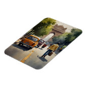 Delhi Aquarellkunst Magnet (Linke Seite)