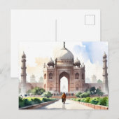 Delhi Aquarellkunst Postkarte (Vorne/Hinten)