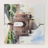 Delhi Aquarellkunst Puzzle (Horizontal)