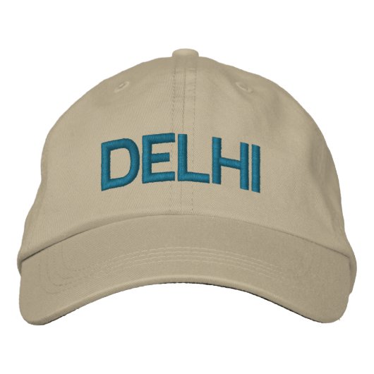 Delhi Cap Bestickte Baseballkappe (Vorderseite)