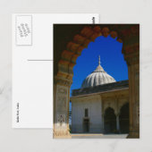 Delhi Fort Kuppel Postkarte (Vorne/Hinten)