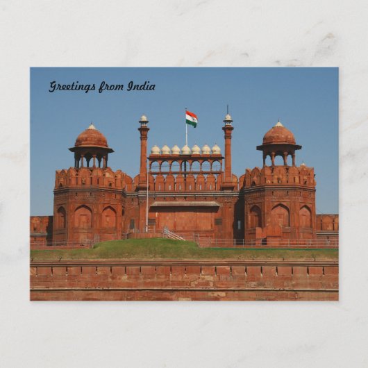 Delhi-Fort Postkarte (Vorderseite)