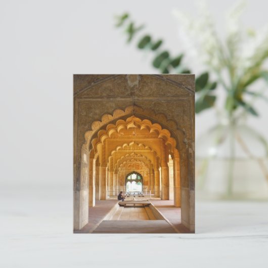Delhi-Fort-Rote Bögen Postkarte (Stehend Vorderseite)