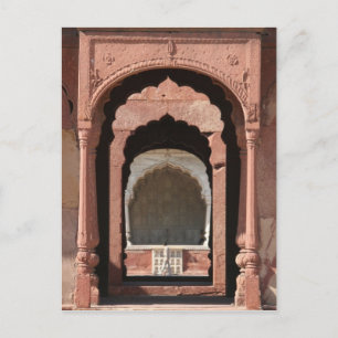 Delhi-Fort-Türen Postkarte