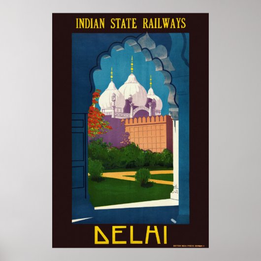 Delhi India Vintage Poster 1930 (Vorne)