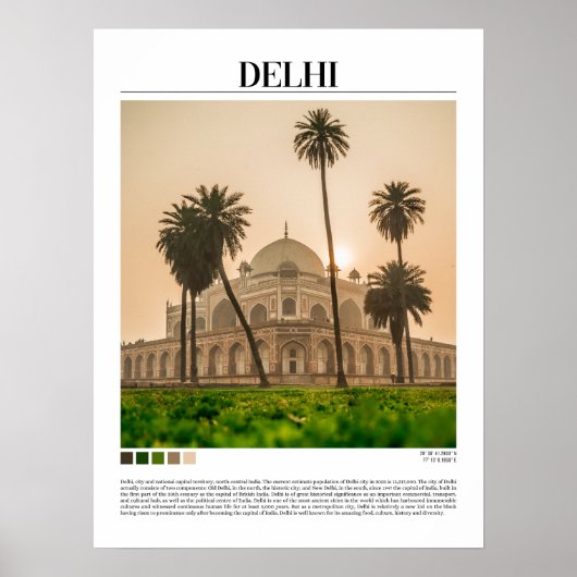 Delhi - Indien Poster (Vorne)
