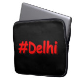 "#Delhi" Niedliches Design. Jetzt kaufen Holzkaste Laptopschutzhülle (Vorderseite Links)