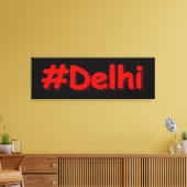 "#Delhi" Niedliches Design. Jetzt kaufen Leinwanddruck (Insitu (Wohnzimmer))