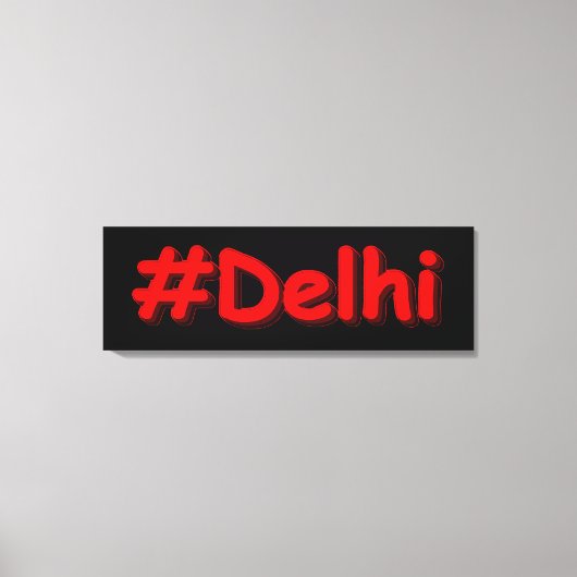"#Delhi" Niedliches Design. Jetzt kaufen Leinwanddruck (Vorderseite)