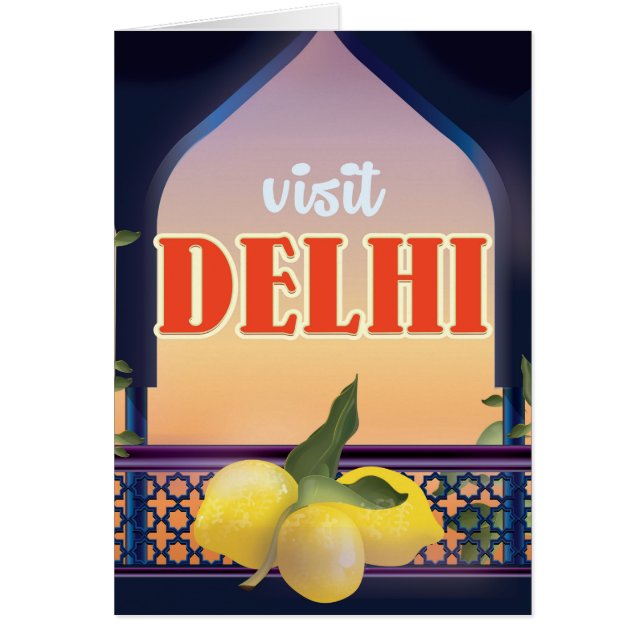 Delhi Vintage Travel Print. (Vorne)