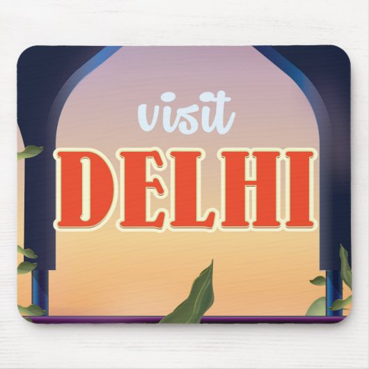 Delhi Vintage Travel Print. Mousepad (Vorne)