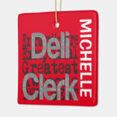Deli Clerk Extraordinaire CUSTOM Keramikornament (Links)