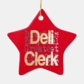 Deli Clerk Extraordinaire Keramik Ornament (Vorne)