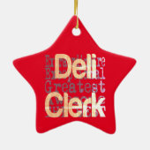 Deli Clerk Extraordinaire Keramik Ornament (Hinten)