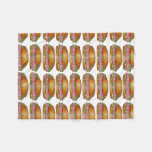 Deli Ham Cheese U-Boot Sandwich Hoagie Fleecedecke (Vorderseite (Horizontal))