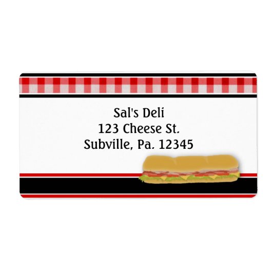 Deli Product Label Business Label (Vorne)
