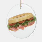 Deli Sandwich Keramik Ornament (Links)