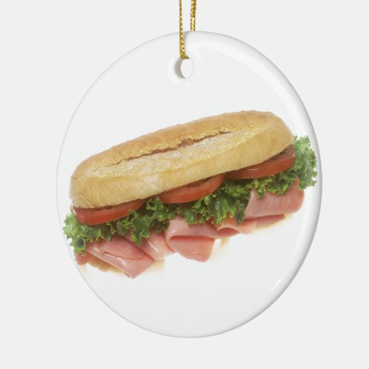Deli Sandwich Keramik Ornament (Links)