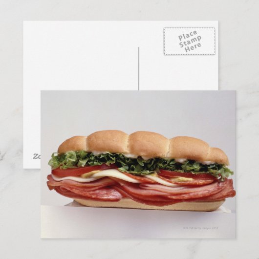 Deli Sandwich Postkarte (Vorne/Hinten)