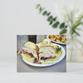 Deli Sandwiches Postkarte (Stehend Vorderseite)