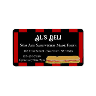 Deli Sub Business Adressaufkleber