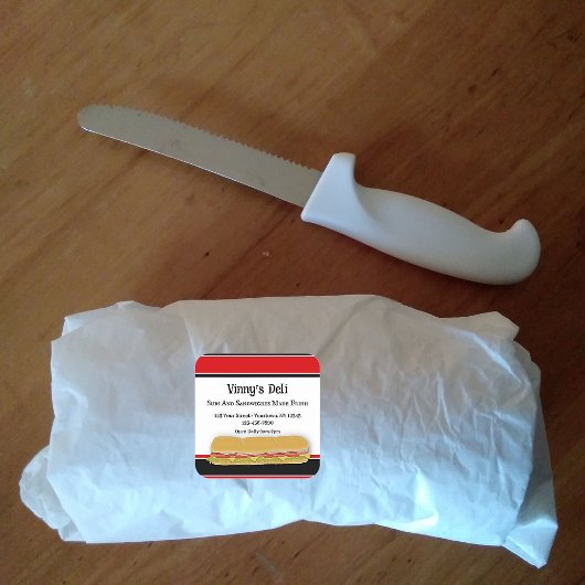 Deli Sub Business Quadratischer Aufkleber