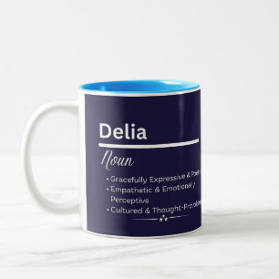 Delia Personalisierter Mädchenname Bedeutung Kaffe Zweifarbige Tasse
