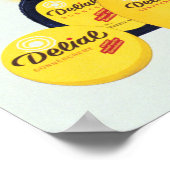 DELIAL Delightful Velvety Sun Tan Lotion German Poster (Ecke)