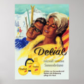 DELIAL Delightful Velvety Sun Tan Lotion German Poster (Vorne)