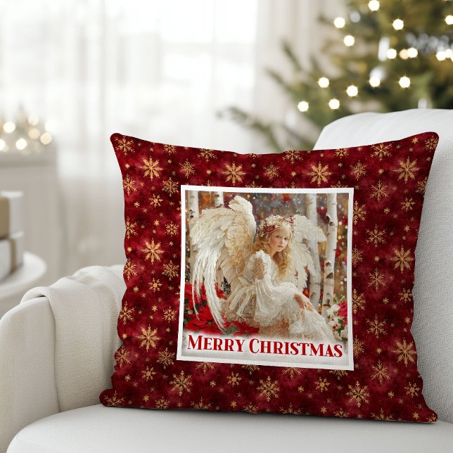 Delicate Angel Victorian Christmas Gift Pillow Kissen (Delicate Angel Victorian Christmas Gift Pillow)