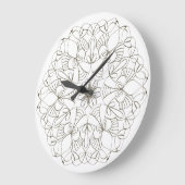 Delicate Arabesque Große Wanduhr (Winkel)