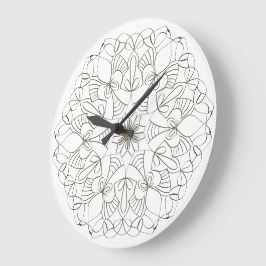 Delicate Arabesque Große Wanduhr (Winkel)