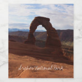 Delicate Arch I im Arches-Nationalpark Weinetikett (Einzelnes Label)