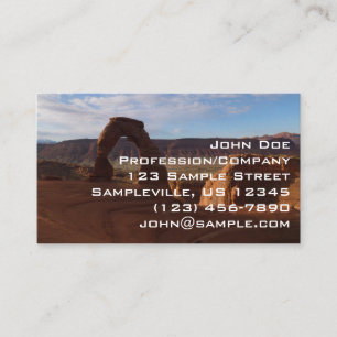 Delicate Arch II im Arches-Nationalpark Visitenkarte