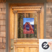 Delicate Arch in Arches National Park - Utah, USA Fensteraufkleber (Haustür)