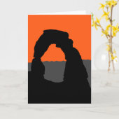 Delicate Arch in Arches National Park - Utah, USA Karte (Gelbe Blume)