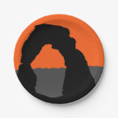 Delicate Arch in Arches National Park - Utah, USA Pappteller (Vorderseite)