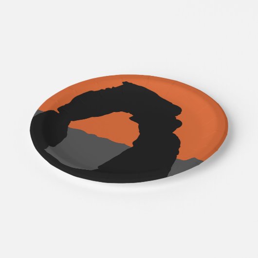 Delicate Arch in Arches National Park - Utah, USA Pappteller (Schrägansicht)