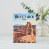Delicate Arch Moab Utah Postkarte (Stehend Vorderseite)