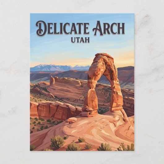 Delicate Arch Moab Utah Postkarte (Vorderseite)