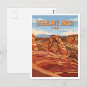 Delicate Arch Moab Utah Postkarte (Vorne/Hinten)