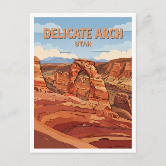 Delicate Arch Moab Utah Postkarte (Vorderseite)