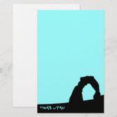 Delicate Arch Skyline Schreibwaren Briefpapier (Vorne/Hinten)