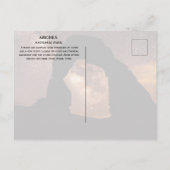 Delicate Arch Under Starry Sky Arches NP Postcard Postkarte (Rückseite)