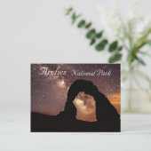 Delicate Arch Under Starry Sky Arches NP Postcard Postkarte (Stehend Vorderseite)