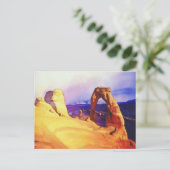 "Delicate Arch" Wüstenlandschaft Wasserfarbe Postkarte (Stehend Vorderseite)