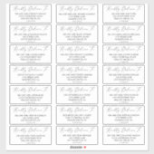 Delicate Black Calligraphy Guest Address Labels (Blatt)
