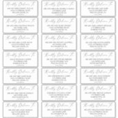 Delicate Black Calligraphy Guest Address Labels (Vorderseite)