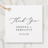 Delicate Black Calligraphy Vielen Dank Geschenkanhänger (Vorderseite)